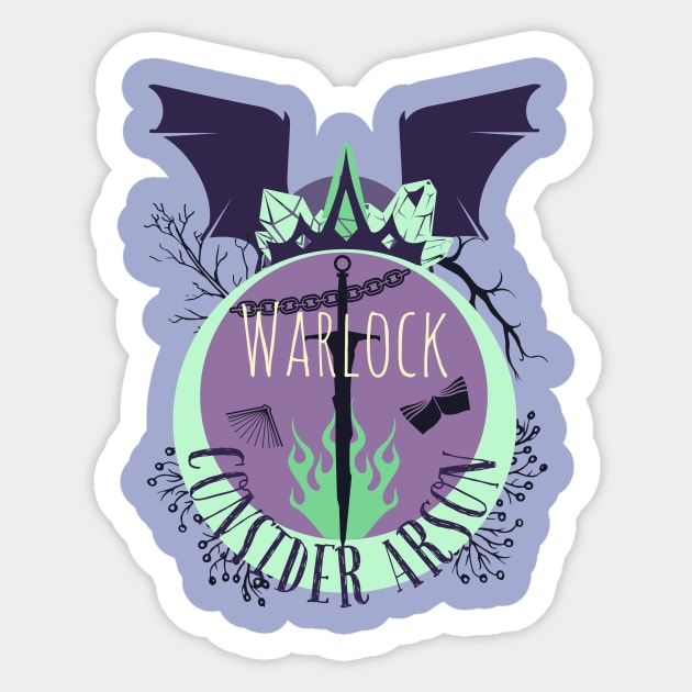 Hello my name is.. Warlock Sticker by MegBliss